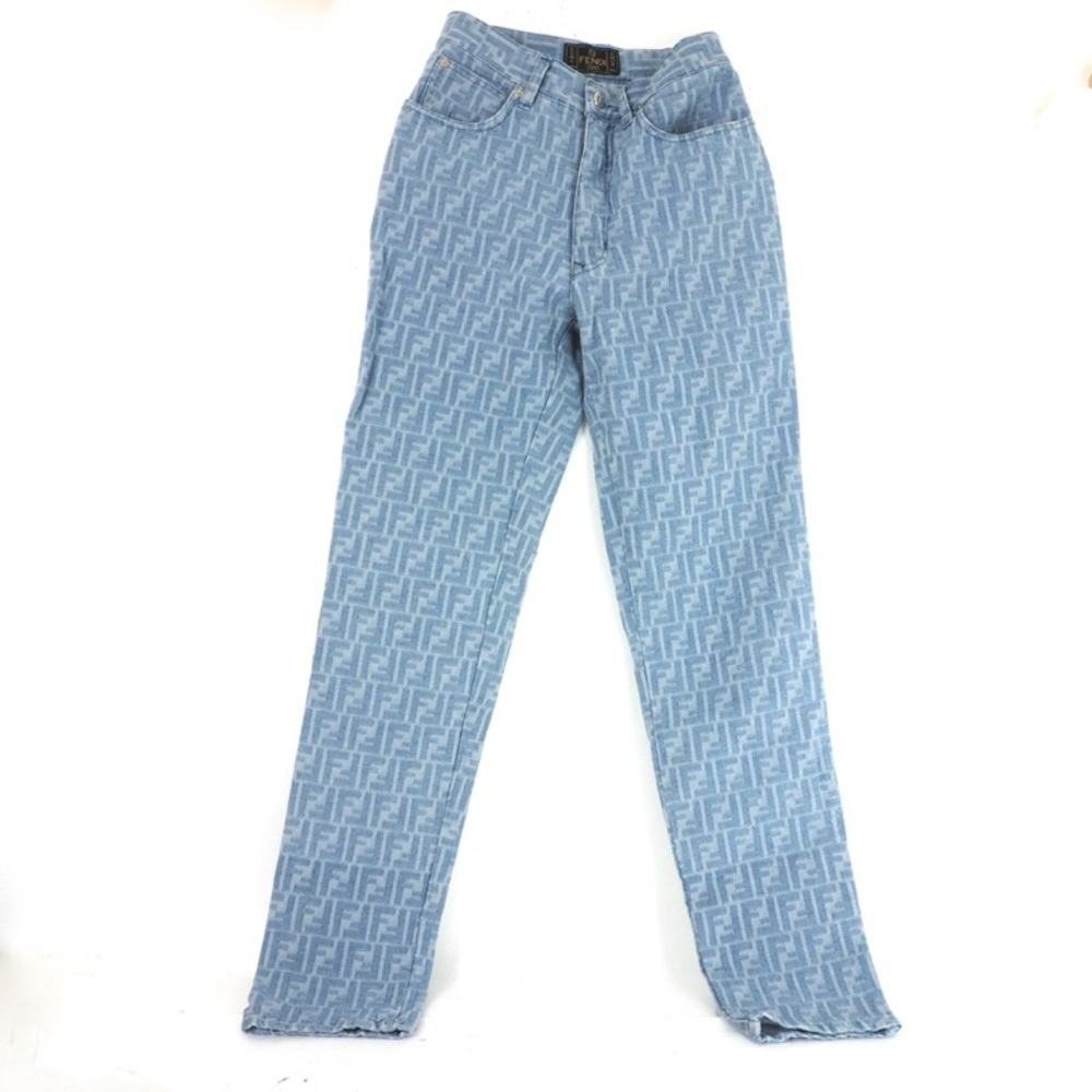 Fendi Zucca Monogram pants - sky blue
